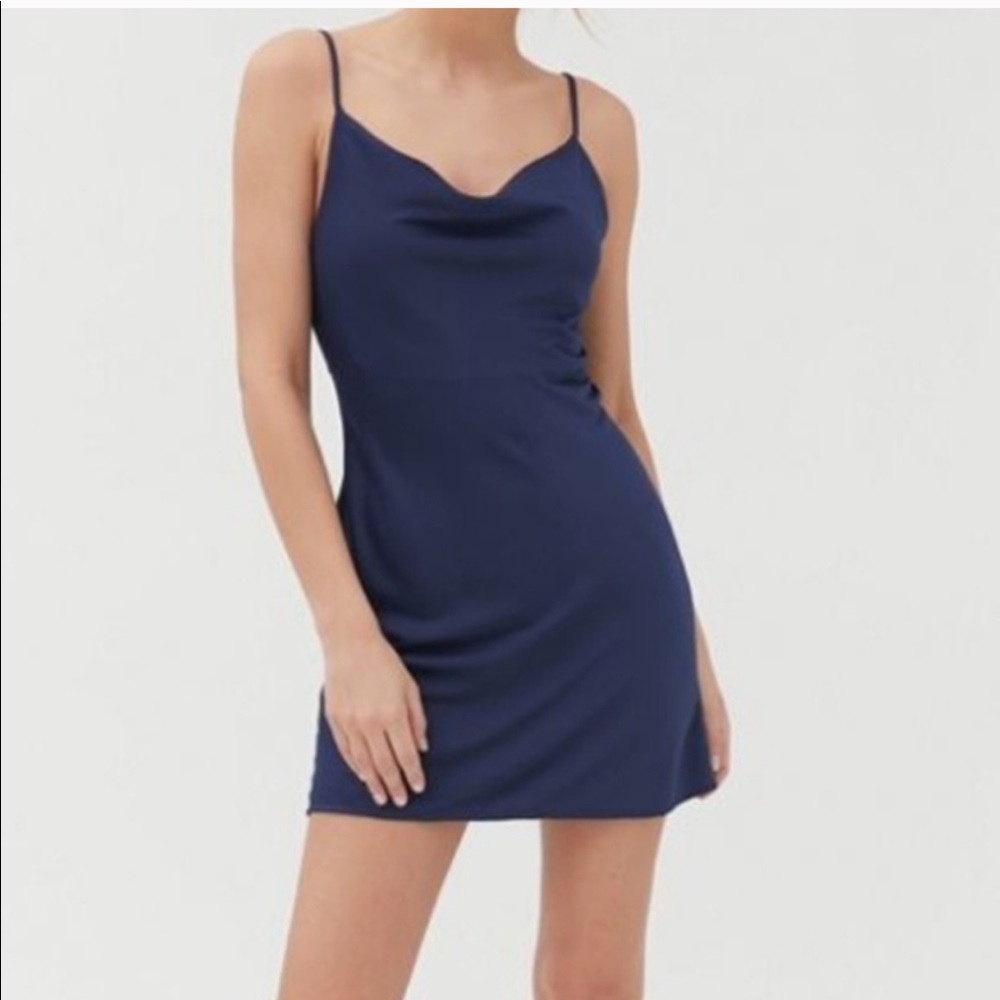 Urban outfitters Mallory cowl neck slip dress silk vegan